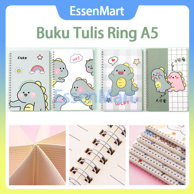 

Buku Tulis Ring A5 / Spiral Motif Buku Tulis Catatan A5 / Notebook A5 Cartoon Lucu Buku Catatan Aesthetic / Ring Motif Kartun Lucu Buku