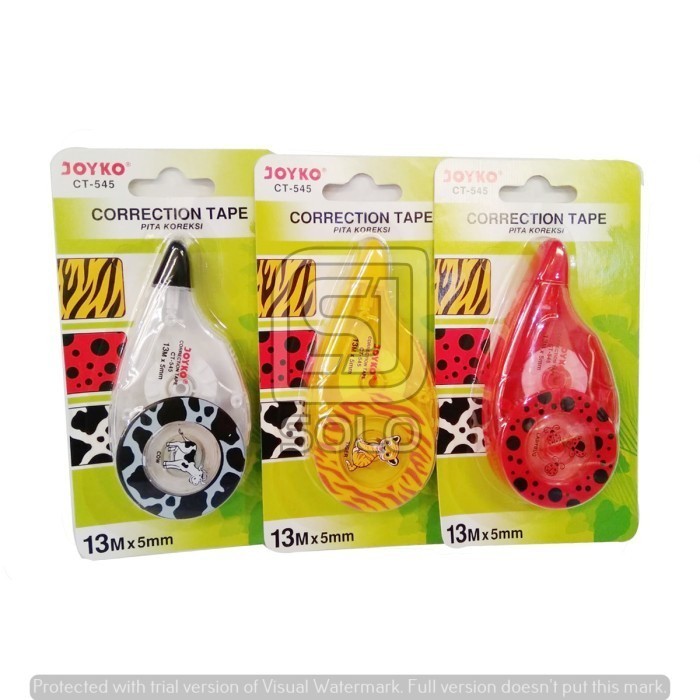 

Correction Tape Joyko CT-545 tipe x kertas Karakter Binatang Panjang 13 Meter