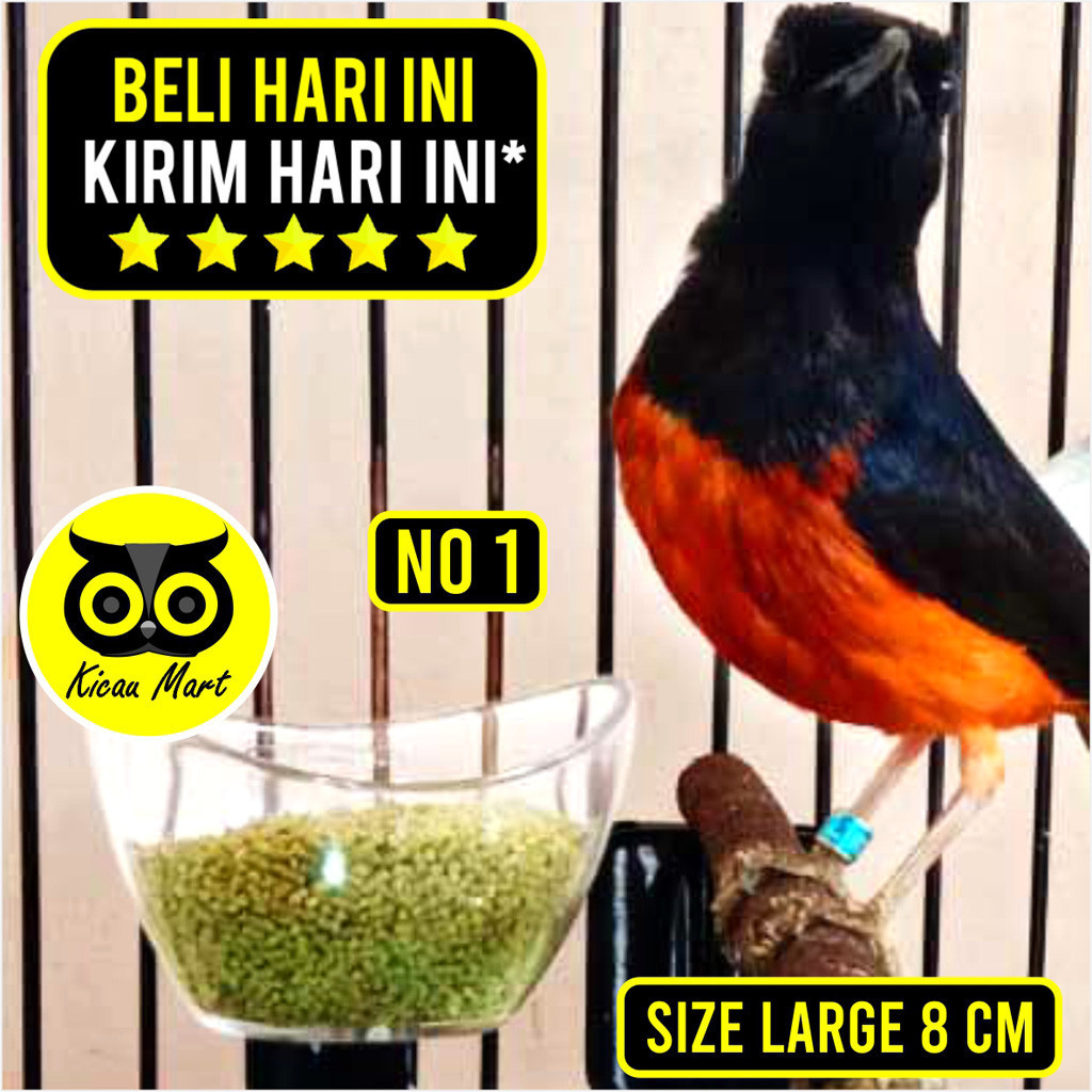 KICAU MART Cepuk Wadah Tempat Pakan Burung Cepuk Perahu No 1 Sempati Cepuk Anti Tumpah Tempel Sangka