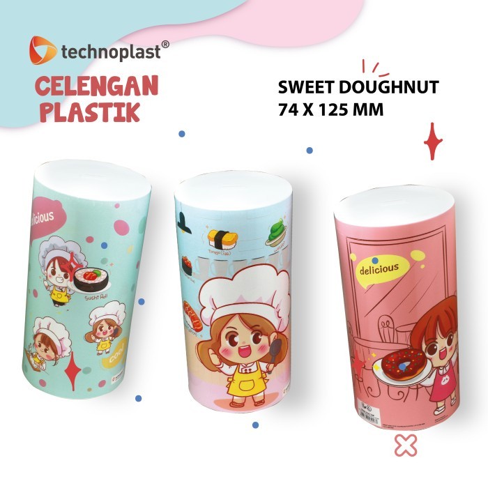 TECHNOPLAST Coin Bank Jumbo / Celengan Plastik 152 X 300 Mm Sweet And Cute