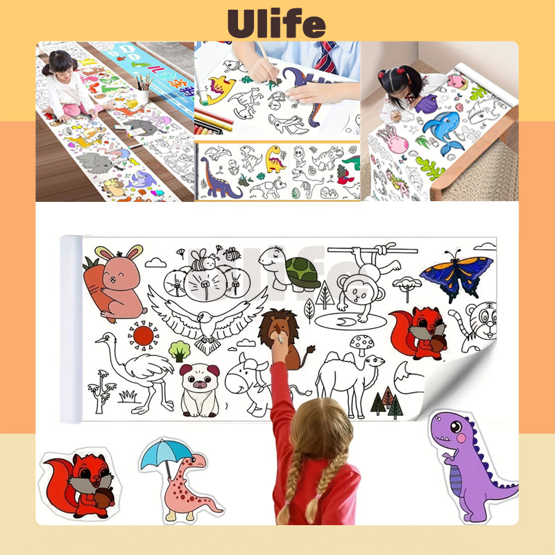

3 METER Graffiti Scroll Mewarnai Jumbo Anak Kertas Mewarnai Jumbo Dan Besar Coloring Roll Paper