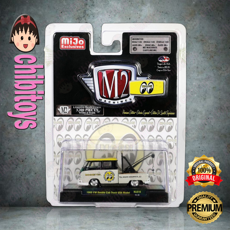 M2 Machines Mooneyes 1960 VW Volkswagen Double Cab Truck USA Model Mijo Exclusive