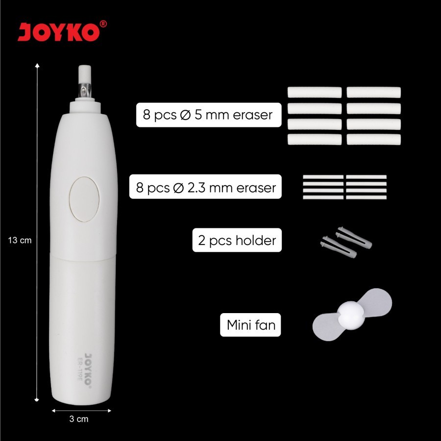 

HJK Joyko Electric Eraser 2in1 ER-119E / Penghapus dan Kipas Elektrik Joyko Murah Berkualitas