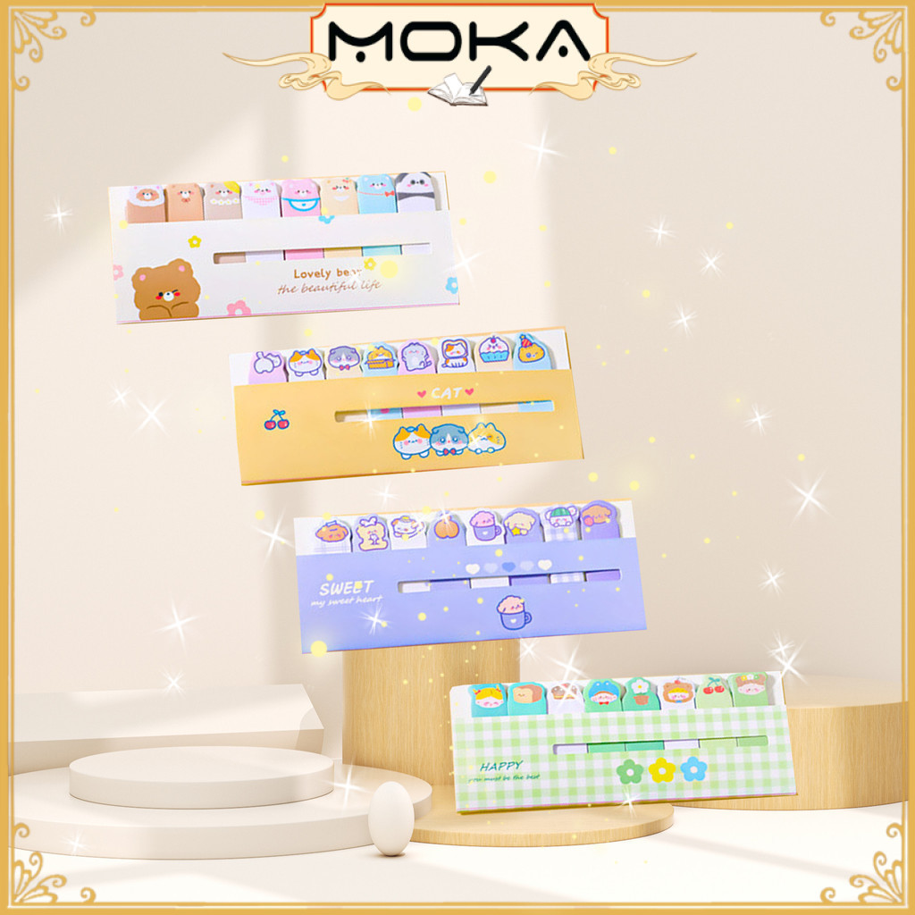 

MOKA PEMBATAS BUKU STICKY NOTE MOTIF KARTUN LUCU / STICK MARKER BOOK / PEMBATAS BUKU KARTUN MKA22