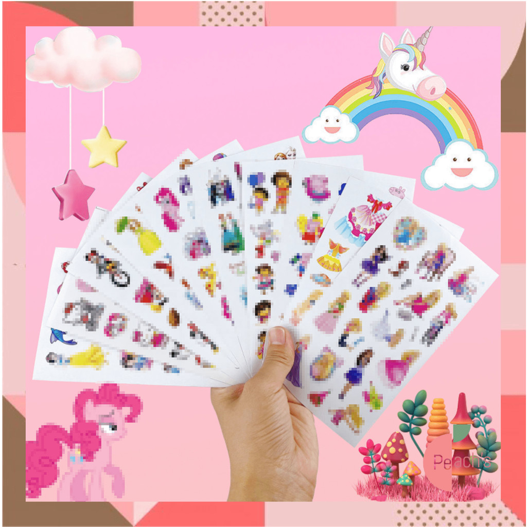 

PEACHs - 6607 Set Stiker Kartun Anak / Stiker Lucu Tempel Buku