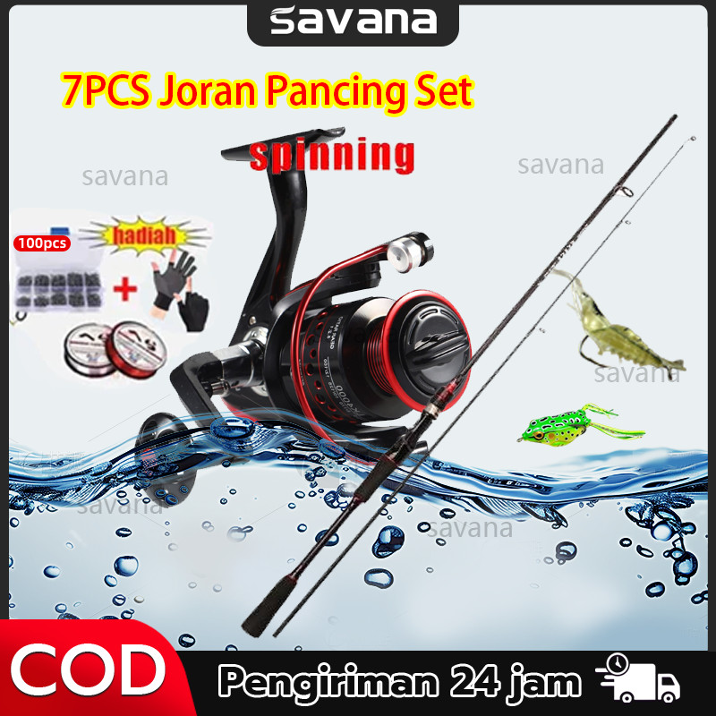 Joran Pancing Set 1.6m-2.4m Reel Pancing LK 2000-7000Joran UL Carbon Pancingan Set Lengka  Putar Rel
