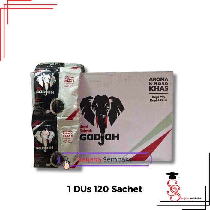 

Kopi Gadjah Tubruk Manis - 1 Dus 120 Sachet