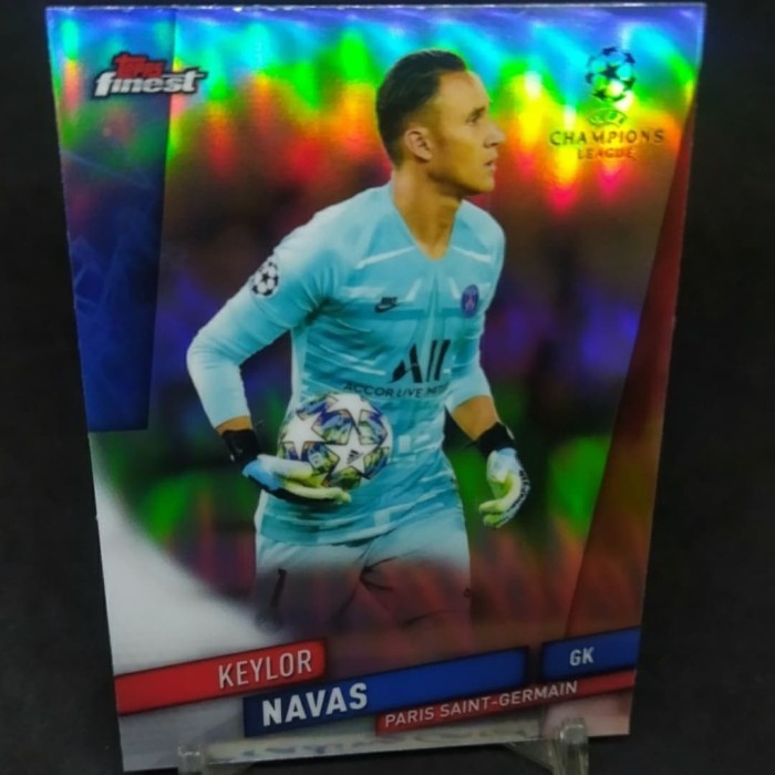 KY562 Kartu Bola Topps Finest Refractor 2019-2020 Keylor Navas PSG #49 RARE