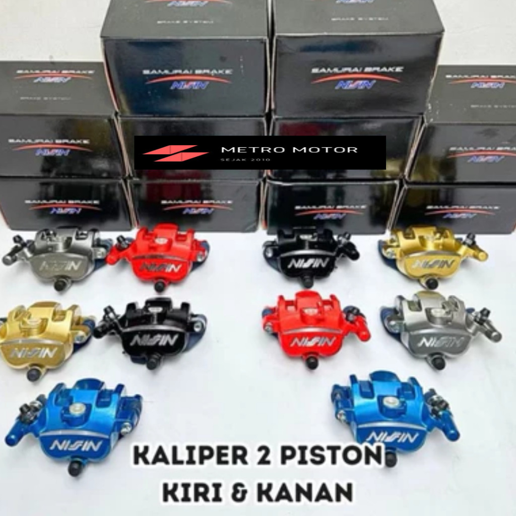 ZULAIKHANUGROHOSHOP Kaliper 2 Piston Samurai Nissin Kaliper Brake 2 Piston Samurai Nissin Universal