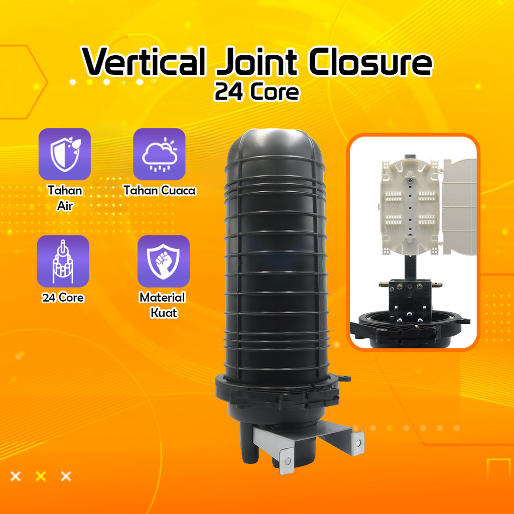 Fiber Optic Joint Closure 24 Core | Joint Closure FO 24 Core FTTH Joint Closure Vertical