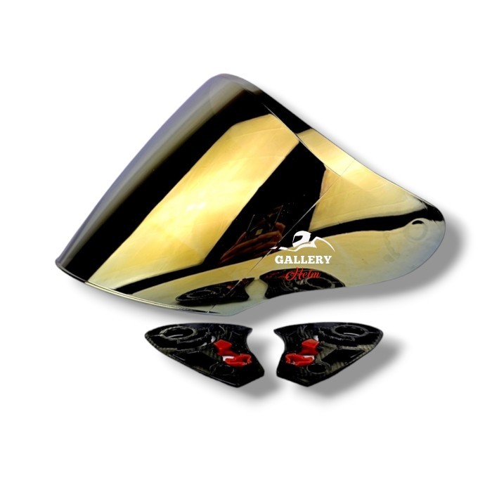 Visor Venom Kyt Galaxy, Kyt Dj Maxi, Kyt Dj Maru Smoke - Gold
