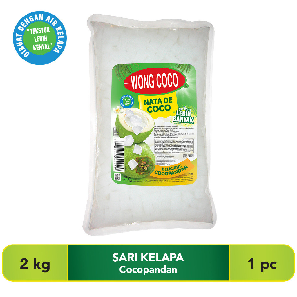 

Nata De Coco Cube kotak Wong Coco cocopandan - 2 Kg