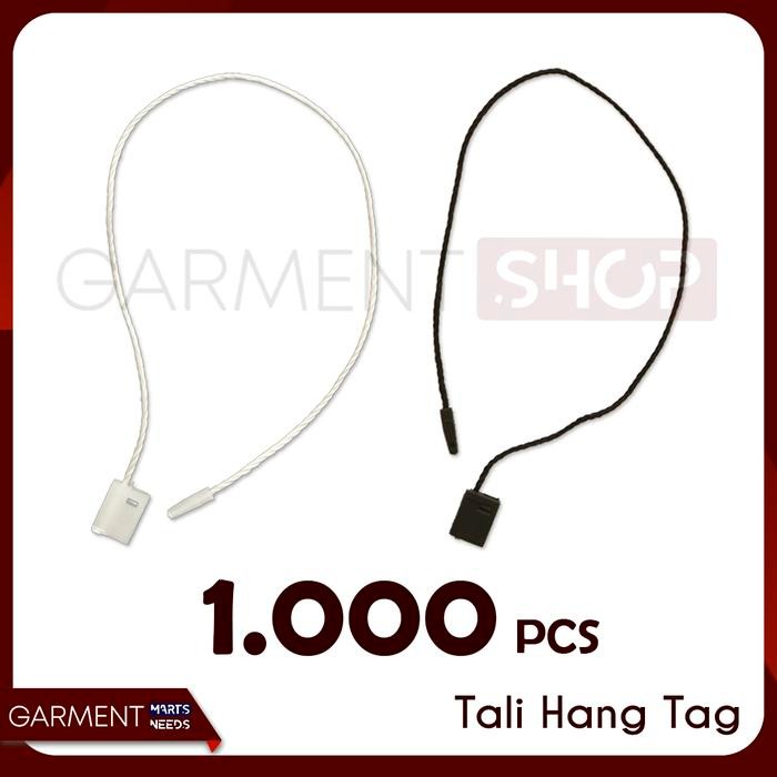 

Hang Tag String Tali Hang Tag 1000 pcs hitam putih - Putih