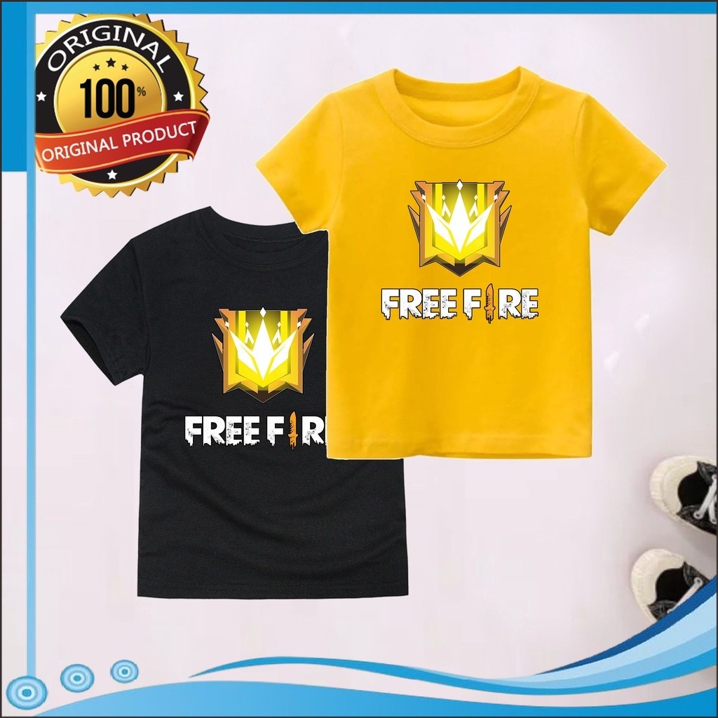 TB - Kaos Anak FF Motif Grand Master Baju Anak Free Fire Laki Laki Dan Perempuan Fashion Kids 16 A6