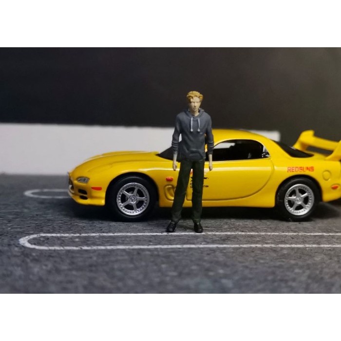 Miniatur Figure Initial D Keisuke Takahashi Diorama Diecast Unpainted