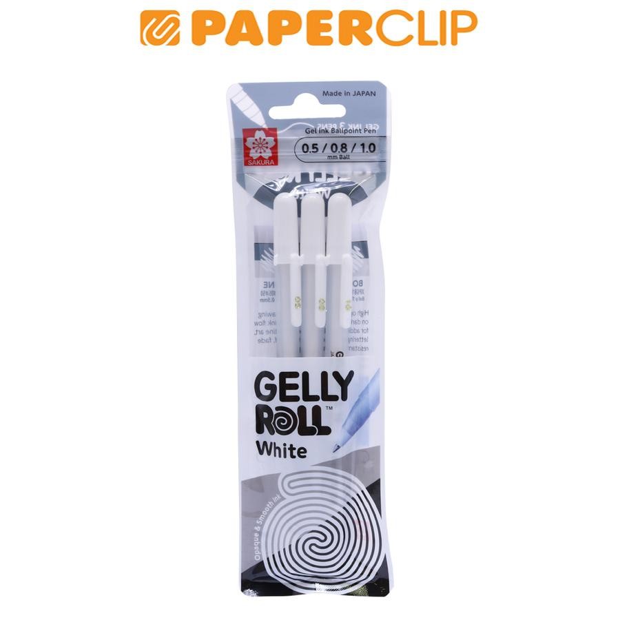 

BALLPOINT SAKURA GELLY ROLL WHITE XPGB-WT3A ISI 3