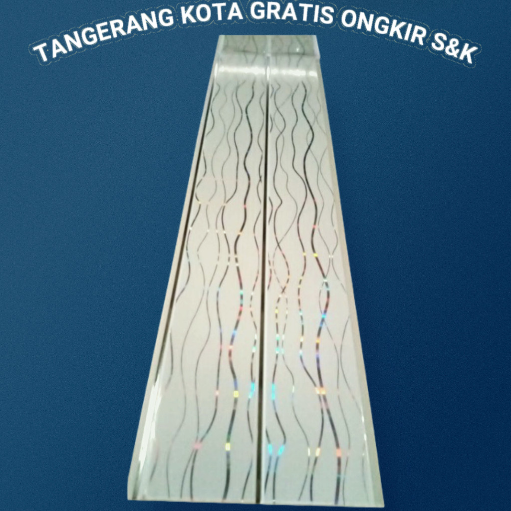 plafon pvc 4 meter 1 dus   ‎ ‎ ‎ ‎