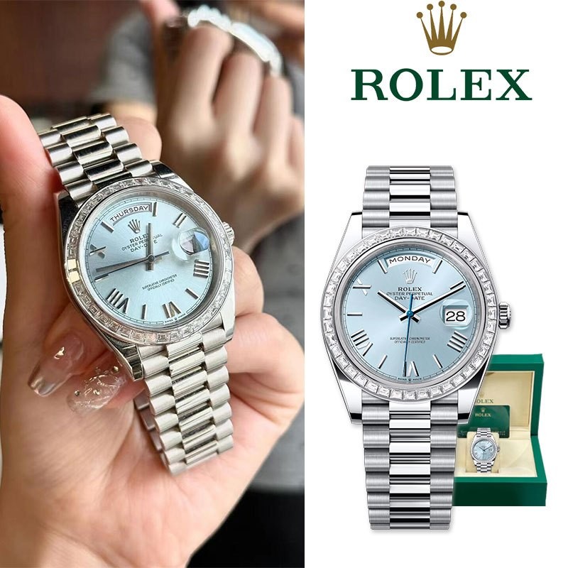【Rolex】100% Original Rolex Watch Day-Date Series Jam Tangan Rolex Pria M228396tbr-0030 40mm Ready St
