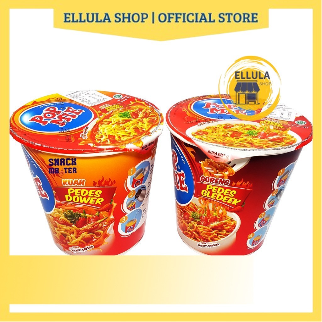 

ELLULA Shop - POP MIE Pedes Dower/ Pedes Gledek - Netto 75 gram [SATUAN]