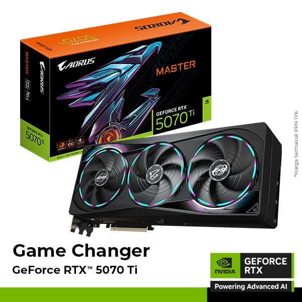 VGA Card Gigabyte AORUS GeForce RTX 5070 Ti MASTER 16G - 16GB GDDR7