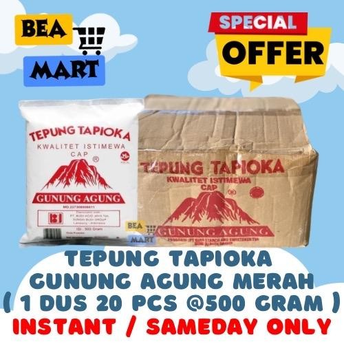 

Tepung TAPIOKA GUNUNG AGUNG MERAH Rose Brand 1 DUS Isi 20 PCS x 500gr INSTANT ONLY | RoseBrand GAM Grosir 1 Karton 20 Pak 500 gr gram