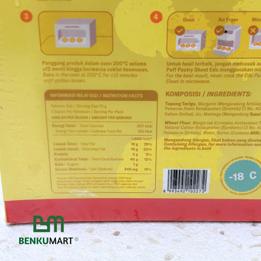 

RB Edo Mini Puff Pastry Sheet (375 gr)