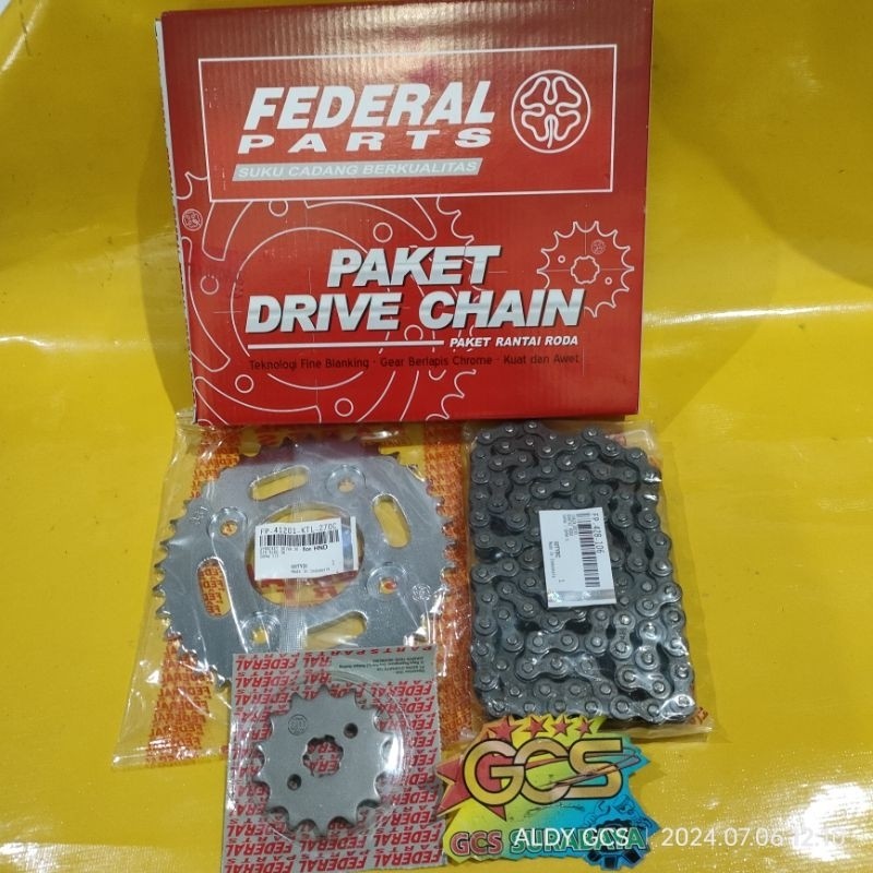 gear set,gear paket,ger set, rantai gir paket full set Supra fit new 36T,Supra x 125 karbu,karisma,K