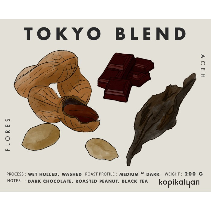 

TOKYO BLEND 200 gram - ESPRESSO BLEND ARABICA - ROASTED BEANS