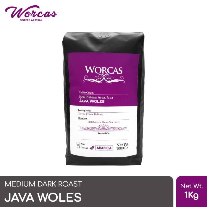 

Kopi Arabica Java Ijen 1 Kg (Biji/Bubuk) | Worcas Coffee - KOPI BIJI