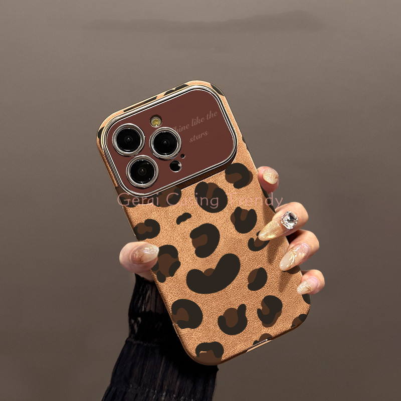Casing Motif Leopard Model Terbaru lvKompatibel dengan iPhone 16, 16 Plus, 16 Pro, 16 Pro Max, 15, 1