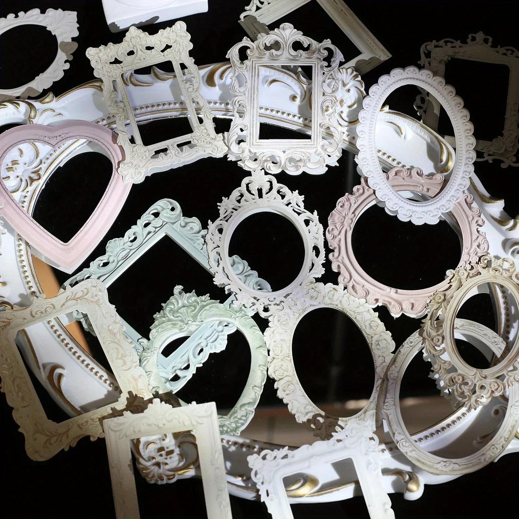 

10 pcs Frame Scrapbook Paper Vintage Hollow DIY Scrapbooking Collage Junk Journal Aesthetics Stationery Planner Decor