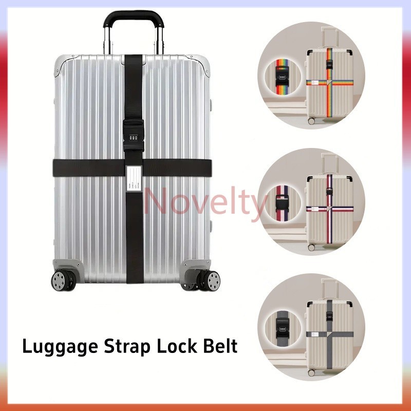 Novelty Luggage Strap Lock Belt / Pengikat Silang Koper / Luggage Strap Belt koper / Tali Pengikat k