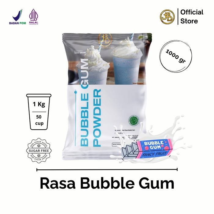 

Bubuk minuman Premium Rasa Smoothies Rasa Bubble Gum 1Kg JBD | Jakarta Bubble Drink | Halal&BPOM - 1kg