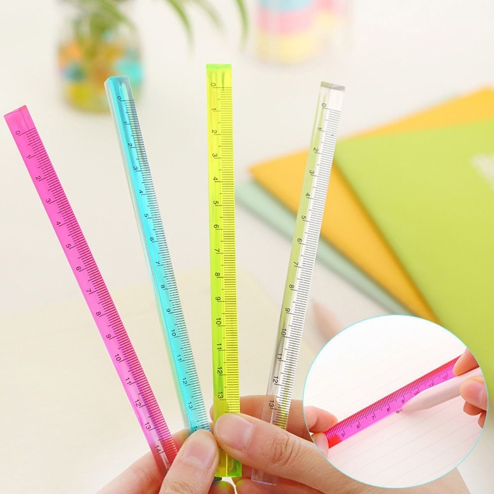 

1PC 15/20CM Acrylic Triangle Ruler Transparent Scale Ruler Students Gift Creative Stationery Measurement Tool School Supplies