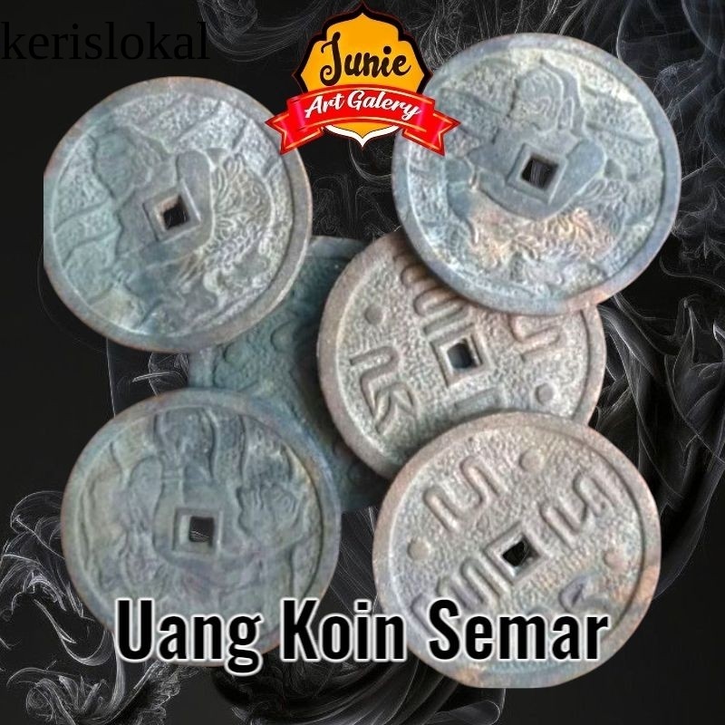 Uang Koin Semar Jumbo Piss Bolong - Koleksi Barang Antik Model Kuno Kuningan Asli Warna Emas Gold An