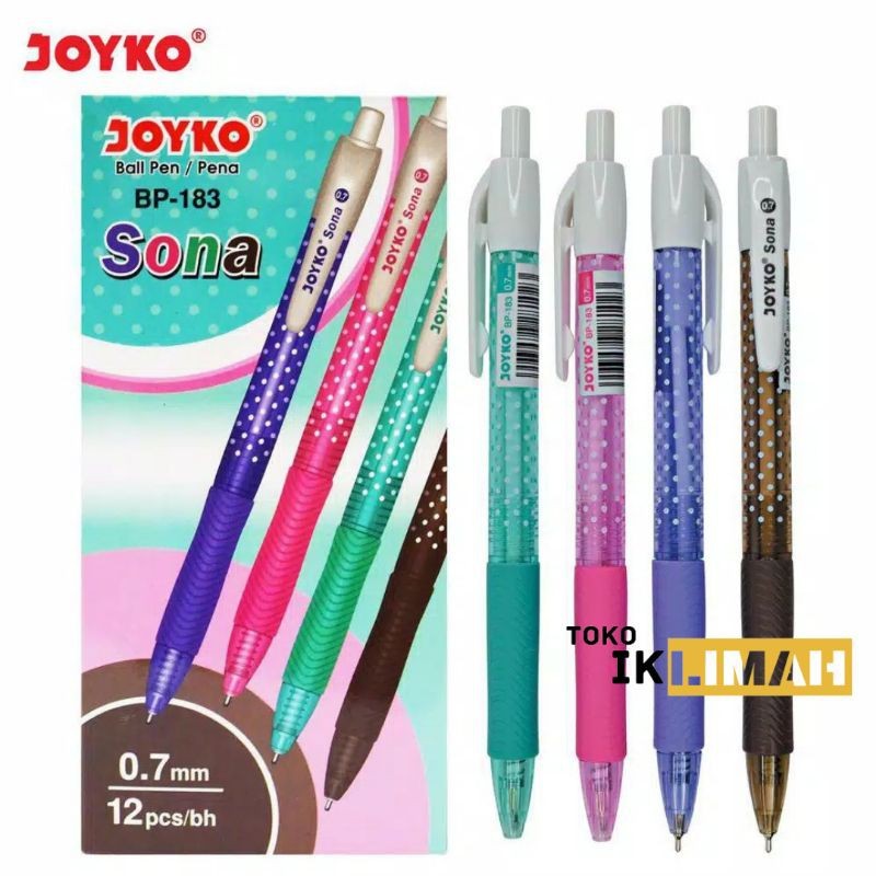 

Pulpen Sona Joyko [BP-183/12 pcs] / Ballpoint Pena Pen [0.7 mm/1 Pack]