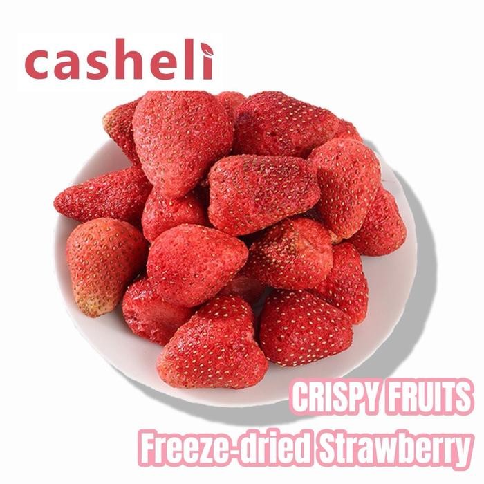 

Sale casheli Strawberry Crispy Freeze-dried Strawberry Snacks Camilan Makanan Crispy Snacks Food Fruit Chips snack Cemilan - 30g Terlaris