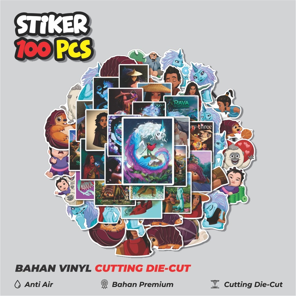 

Terbaru! 50 pcs Stiker Kartun Raya and the Last Dragon Dekorasi Lucu Kreatif untuk Notebook, Skateboard, HP