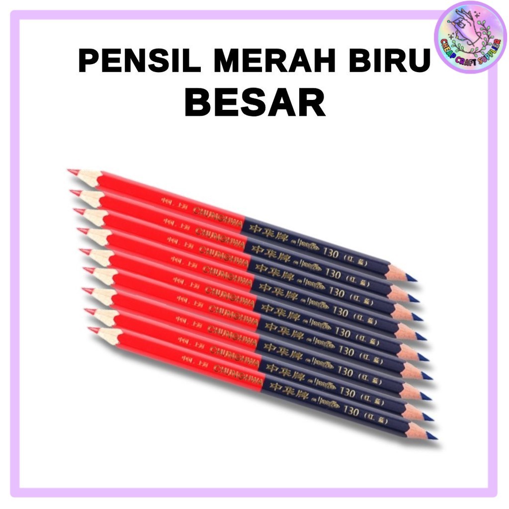 

Pensil merah biru besar / pensil pola merah biru besar ORIGINAL