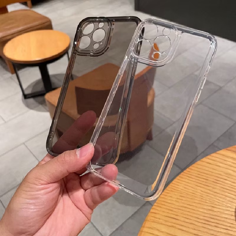 Clear Case Original Space Vivo Y20/Y20i/Y20A/Y20S/Y12S/Y12A Silikon SoftCase Hitam Bening Transparan