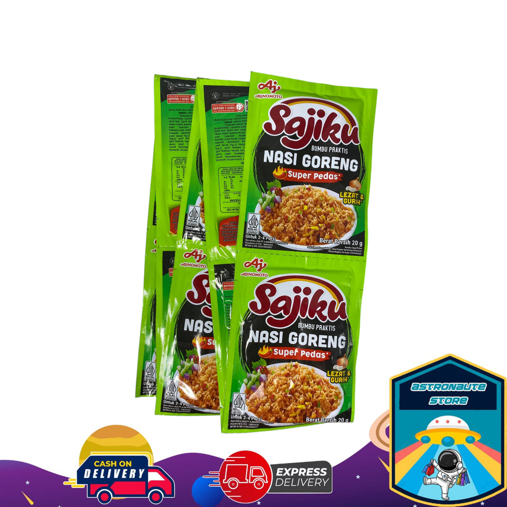 

SAJIKU Bumbu Praktis Nasi Goreng Super Pedas Kemasan 20Gr X 10 (Renceng)