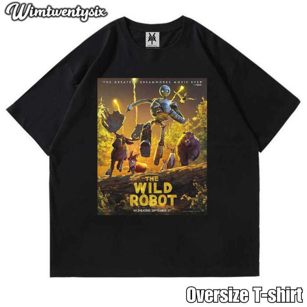 KAOS OVERSIZE | VINTAGE | T-SHIRT OVERSIZE | KAOS FILM THE WILD ROBOT