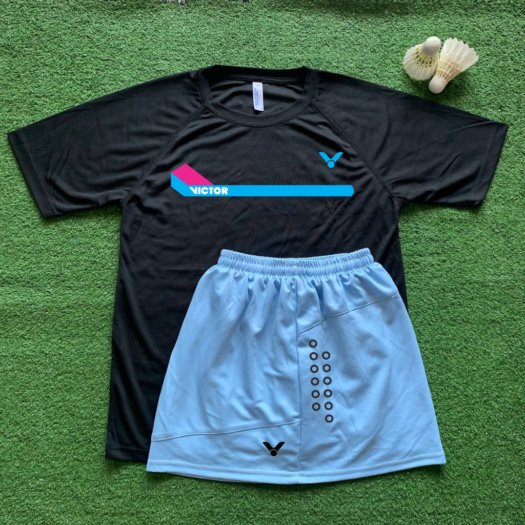 Baju Badminton DRYFIT WANITA ROK VKTR v3 Black