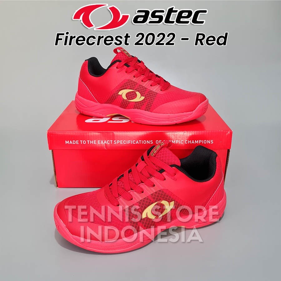 Astec Firecrest 2022 - Red ( Sepatu Tenis / Badminton / Bulutangkis )