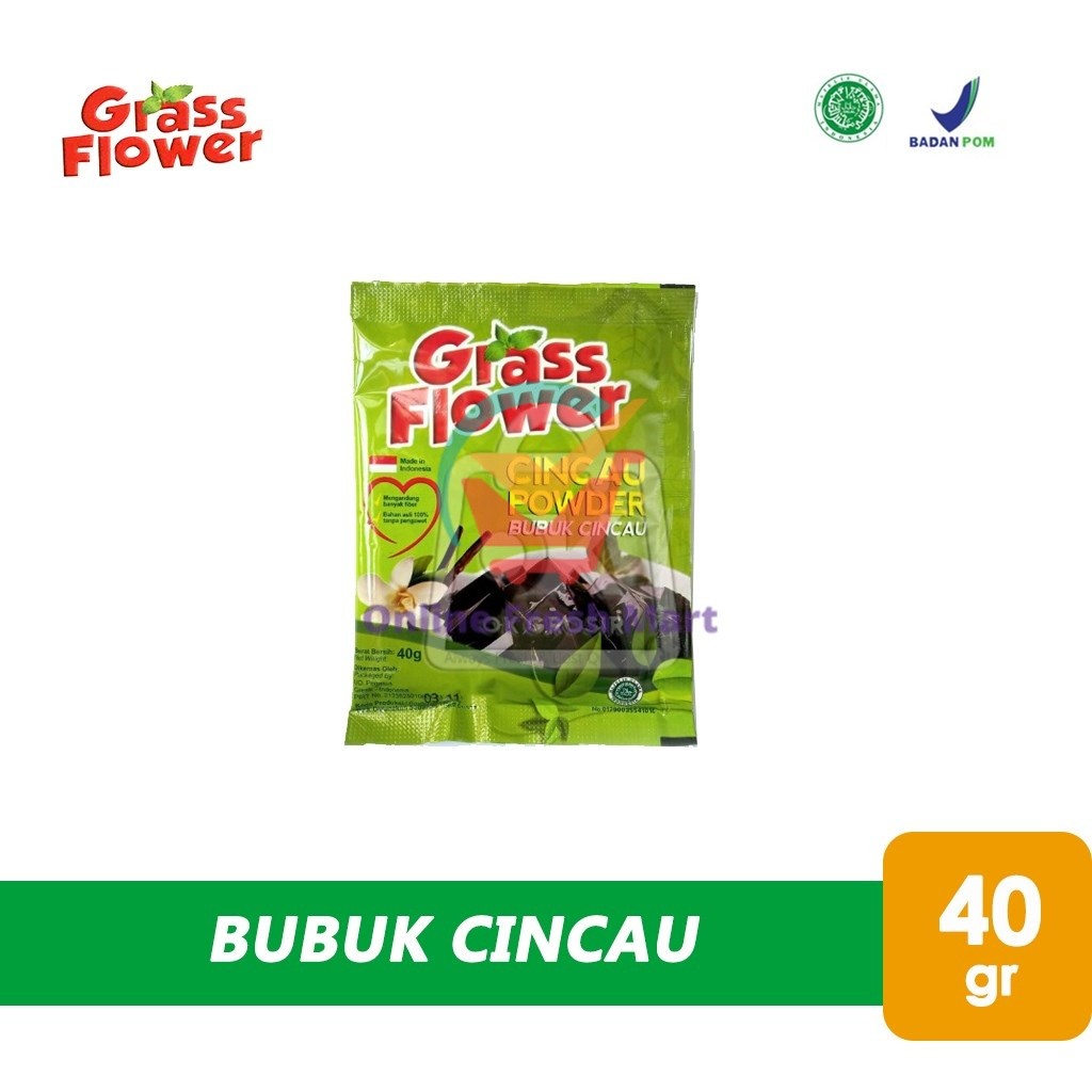 

Cincau Bubuk / Grass Jelly Powder / Cincao Grass Flower (40 gr) - Online Frseh Mart Denpasar