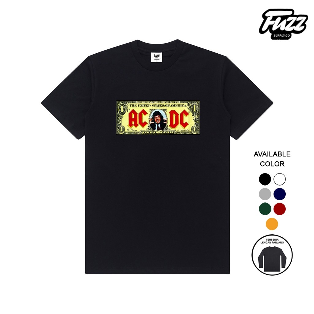 Kaos Baju Band ACDC T Shirt Distro Musik Rock Pria Dan Wanita Oversize Unisex Original Murah