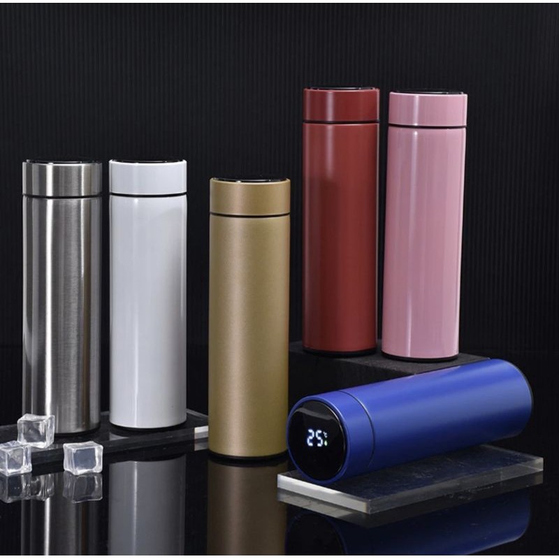 Khusus Instan Medan (Custom Tumbler Min 50Pcs)Tumbler Sakura Suhu LED / Termos Stainless LED / Termo
