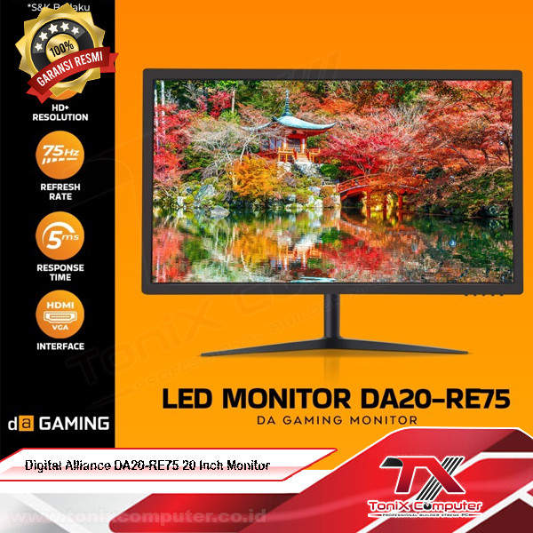 Digital Alliance DA20-RE75 20 Inch Monitor - FHD TN 75Hz 5ms - DA20-RE100 | Monitor Gaming