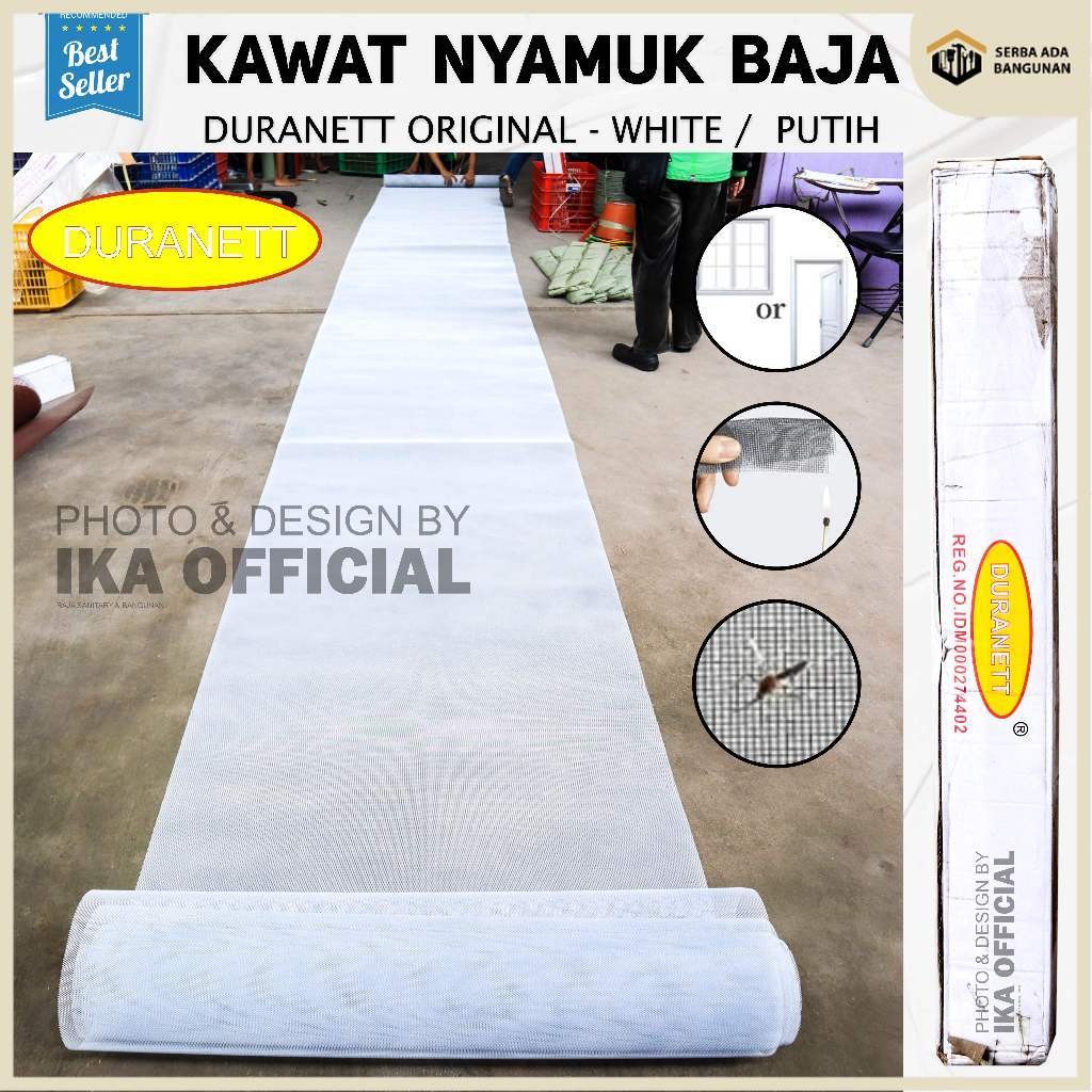 Kawat Nyamuk Parabola Aluminium DURANET TEBAL 1  ROLL 20 METER KURANG LEBIH - + Kawat Nyamuk Baja Du