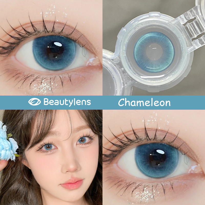 Beauty Lens Softlens Hijau dan Biru Lensa Berwarna Lensa mata Ukuran 14.5mm